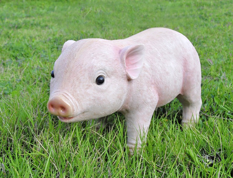 Skulptur Schwein Figur Dekoration Dekofigur Statue